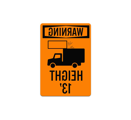 OSHA Low Clearance Mirror Decal (Non Reflective)