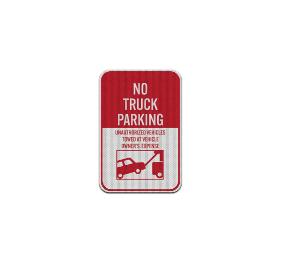 No Truck Parking Aluminum Sign (HIP Reflective)