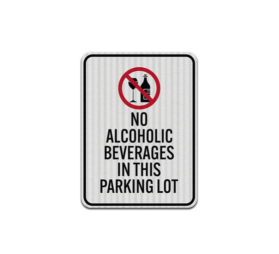 No Alcoholic Beverages Aluminum Sign (HIP Reflective)