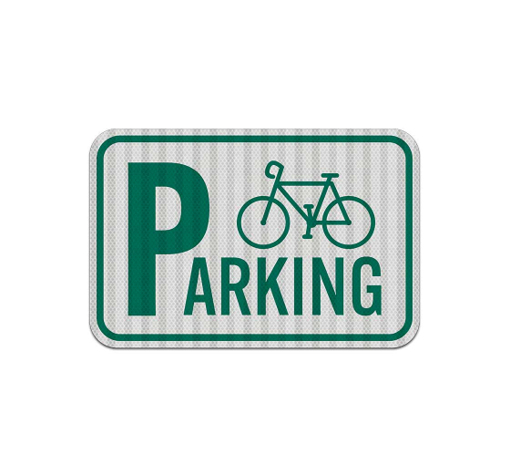 Bicycle Parking Aluminum Sign (HIP Reflective)
