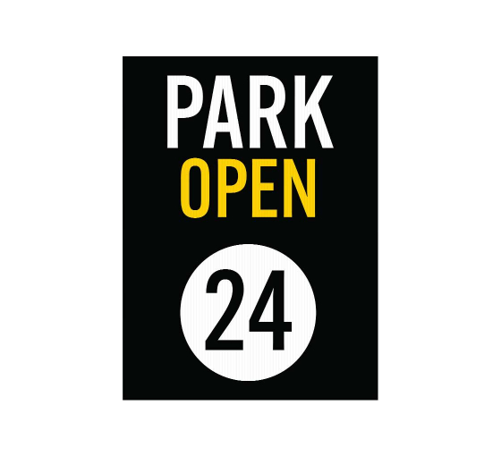 Park Open 24 Corflute Sign (Non Reflective)