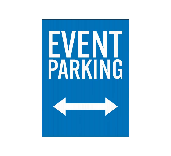 Event Parking Corflute Sign (Non Reflective)