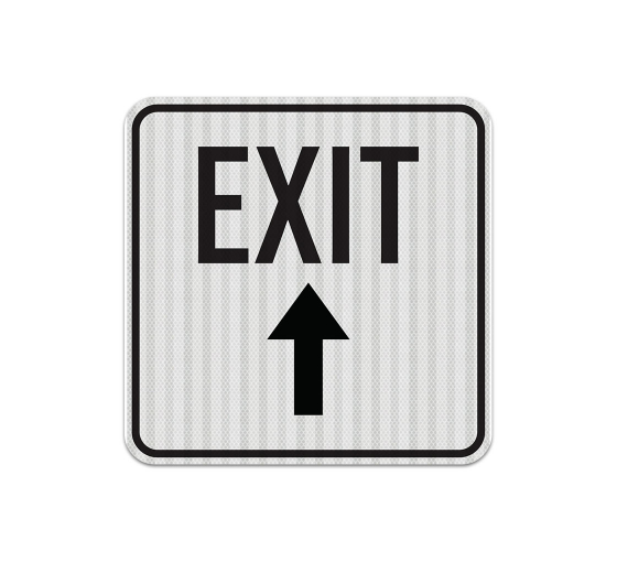 Exit With Left Arrow Aluminum Sign (EGR Reflective)