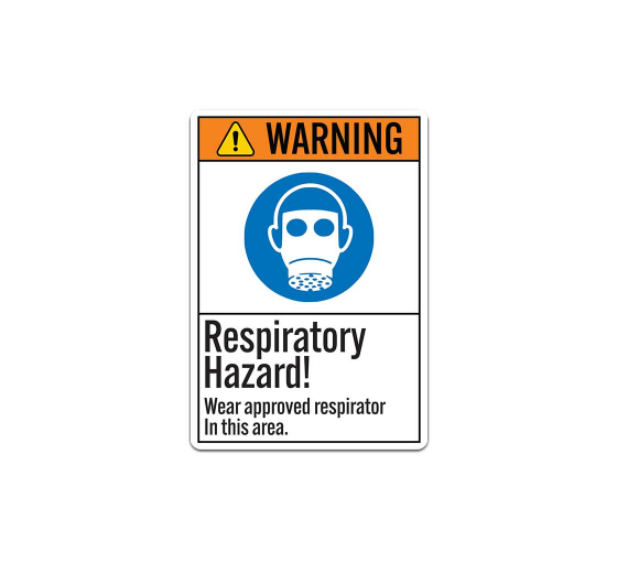 ANSI Respiratory Hazard Decal (Non Reflective)