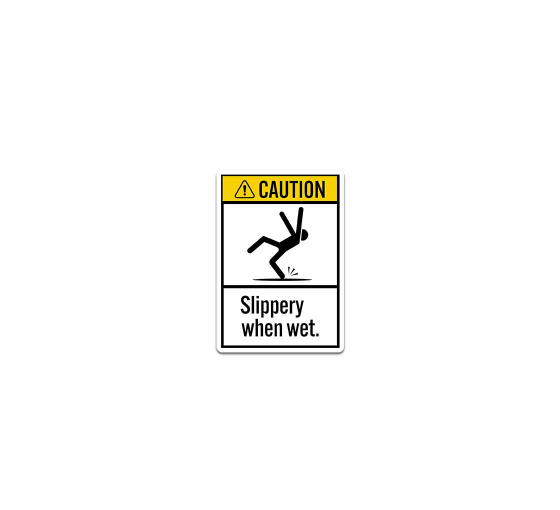 ANSI Slippery When Wet Decal (Non Reflective)