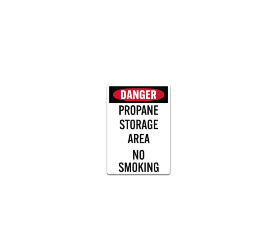Danger Propane Storage Area Decal (Non Reflective)
