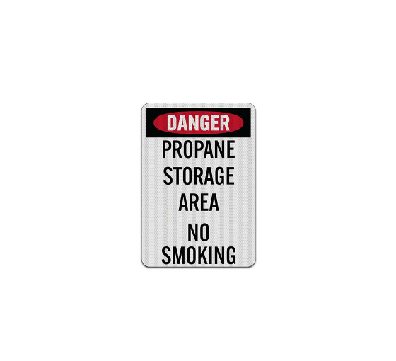 Danger Propane Storage Area Aluminum Sign (EGR Reflective)