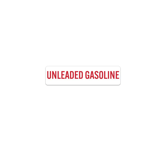 Unleaded Gasoline Decal (Non Reflective)