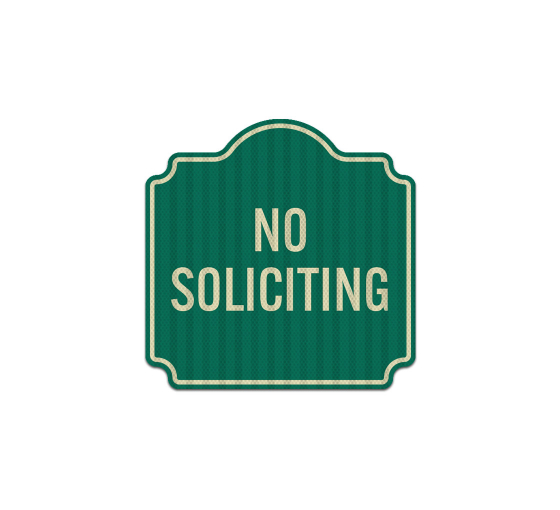 No Soliciting Allowed Aluminum Sign (HIP Reflective)