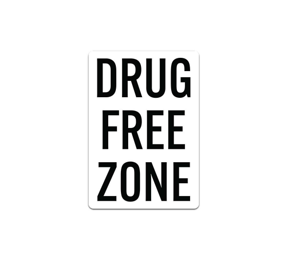 Drug Free Zone Decal (Non Reflective)