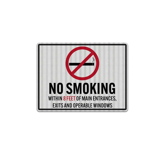California No Smoking Aluminum Sign (HIP Reflective)