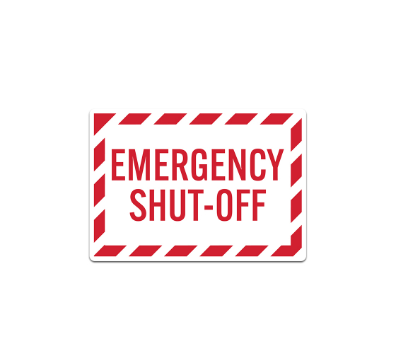 Emergency Shut Off Decal (Non Reflective)