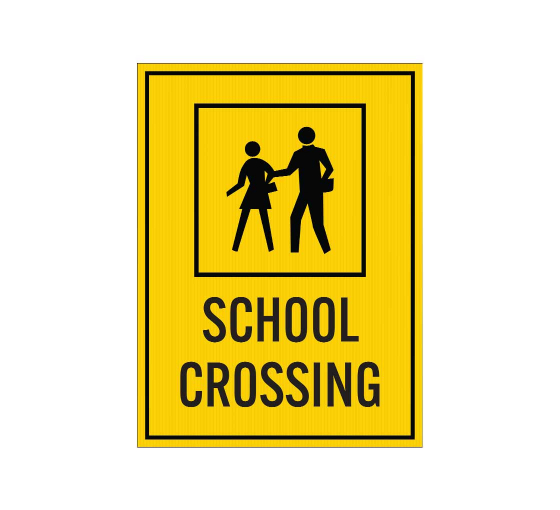 School Crossing Corflute Sign (Non Reflective)