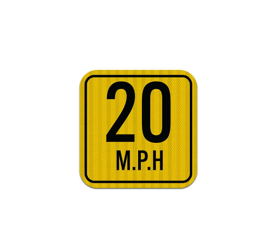 Advisory Speed 20 MPH Aluminum Sign (EGR Reflective)