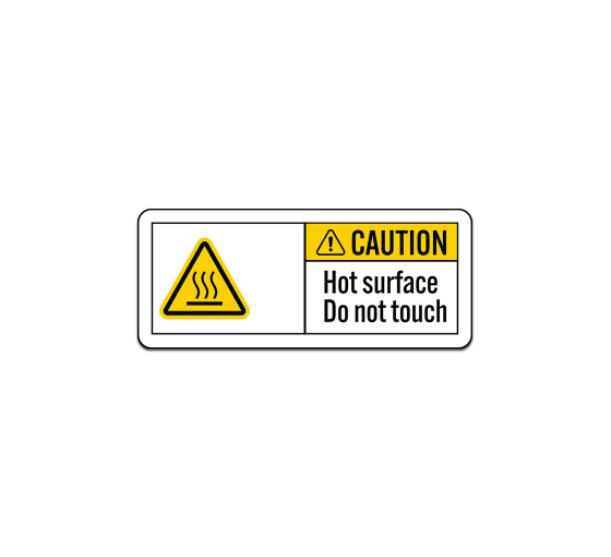 ISO Hot Surface Do Not Touch Decal (Non Reflective)