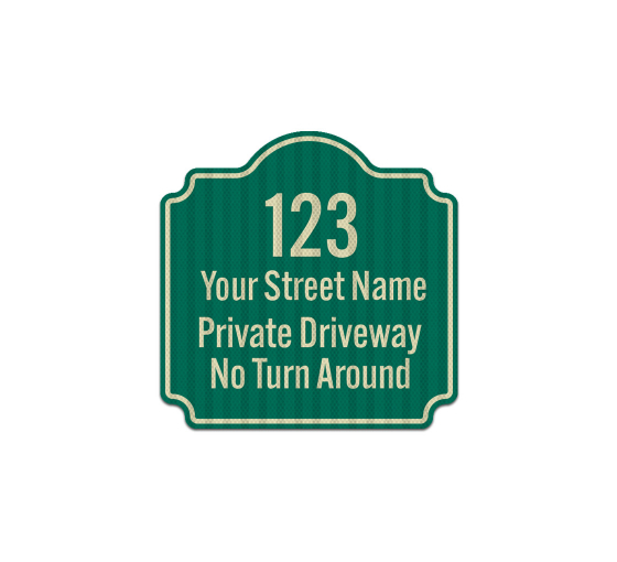 Custom Street Name Private Driveway Aluminum Sign (HIP Reflective)