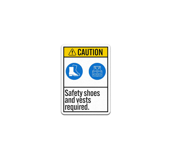 ANSI Shoes & Vests Required Decal (Non Reflective)