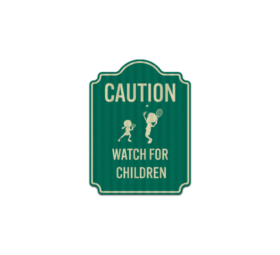Caution Watch For Children Aluminum Sign (HIP Reflective)