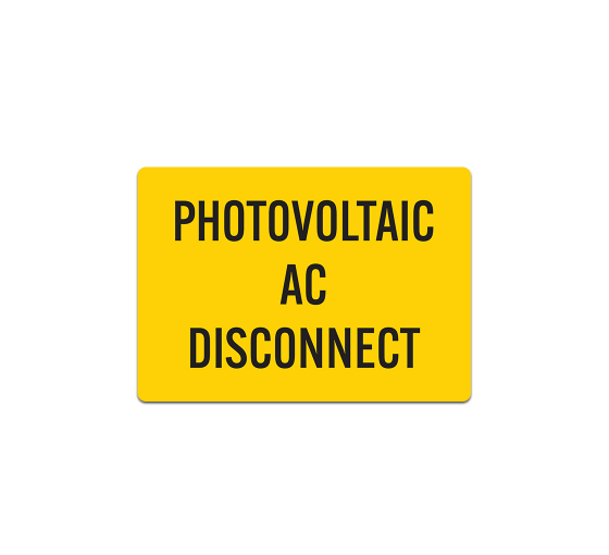 Disconnect Photovoltaic AC Decal (Non Reflective)