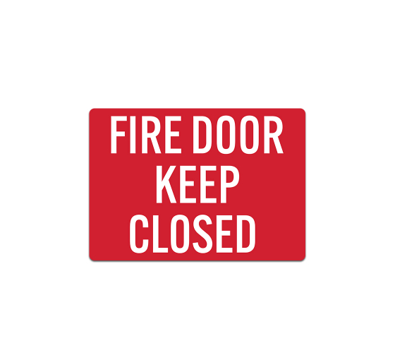 Fire Door Keep Closed Decal (Non Reflective)