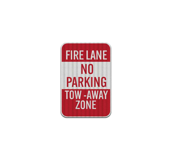 Fire Lane No Parking Aluminum Sign (HIP Reflective)