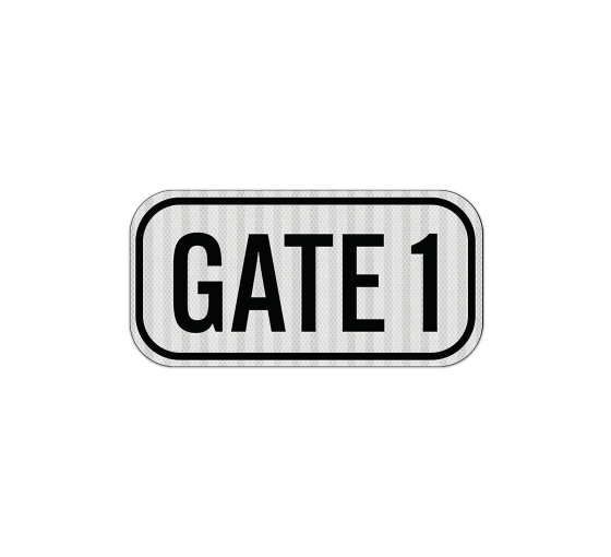 Gate Id Warning Aluminum Sign (EGR Reflective)
