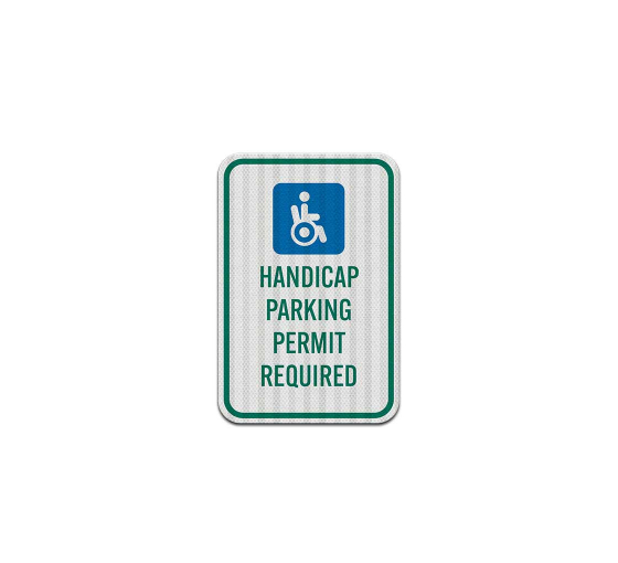 Handicap Parking Permit Aluminum Sign (EGR Reflective)