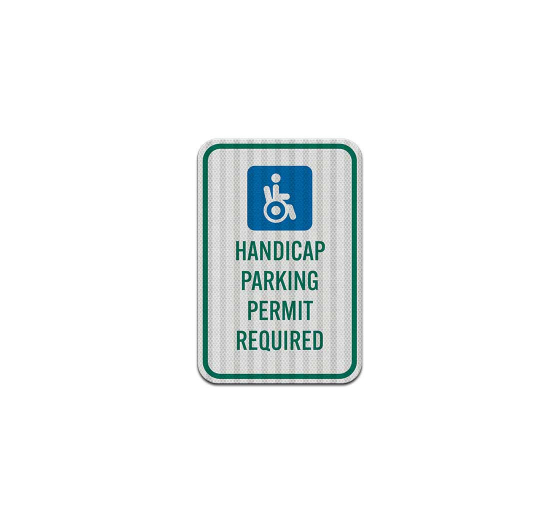 Handicap Parking Permit Aluminum Sign (HIP Reflective)