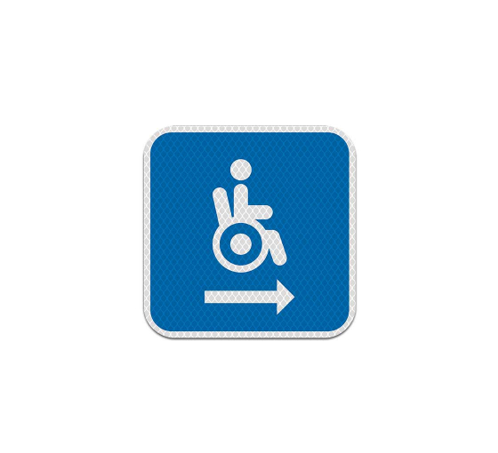 Handicap Symbol Aluminum Sign (Diamond Reflective)