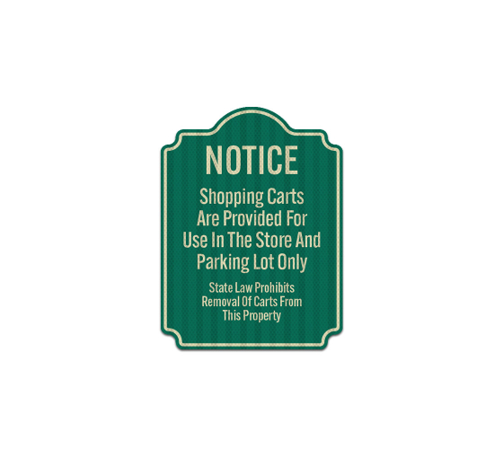 Dome Shaped Notice Aluminum Sign (HIP Reflective)