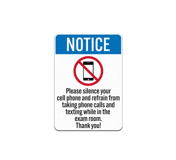 OSHA Notice Please Silence Your Cell Phone Decal (Non Reflective)