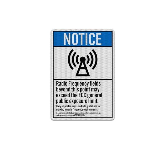 ANSI Notice Radio Frequency Fields Decal (EGR Reflective)