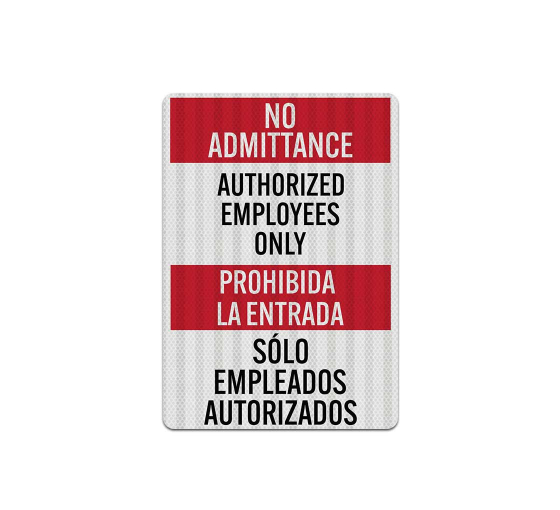 Bilingual Employees Only Decal (EGR Reflective)