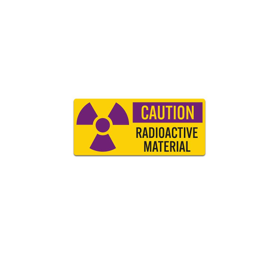 Caution Radiation Decal (Non Reflective)