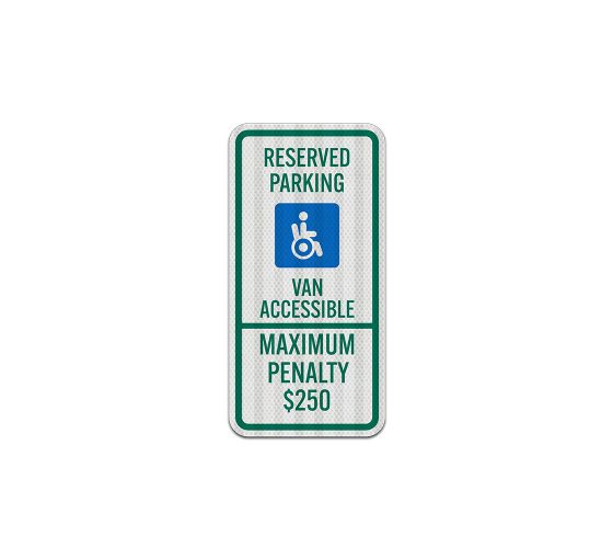 North Carolina ADA Handicapped Parking Aluminum Sign (EGR Reflective)