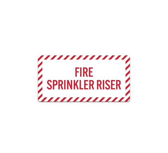 Fire Sprinkler Riser Decal (Non Reflective)