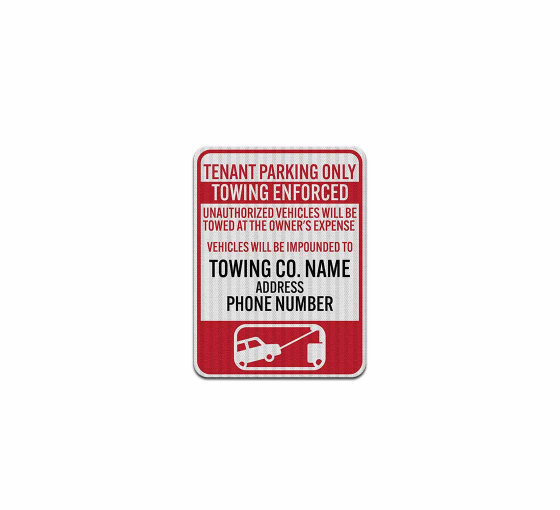 TENANT PARKING ONLY Sign Durable Aluminum NO RUST WEATHER PROOF 