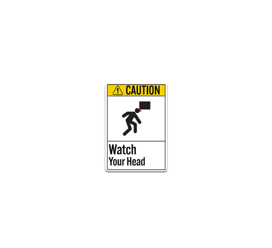 ANSI Caution Low Clearance Decal (Non Reflective)