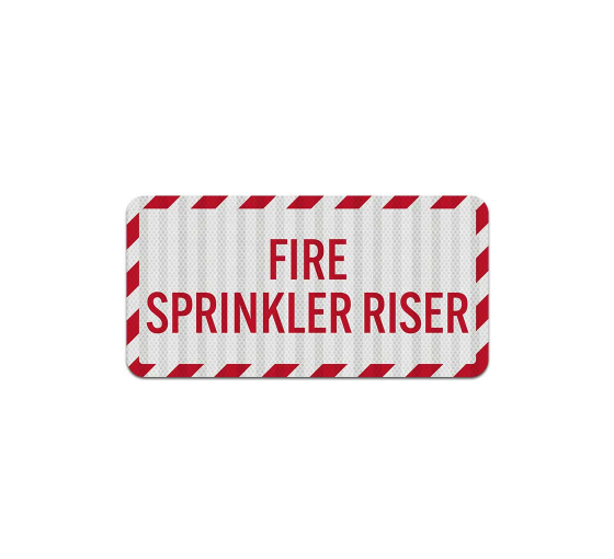 Fire Sprinkler Riser Aluminum Sign (EGR Reflective)