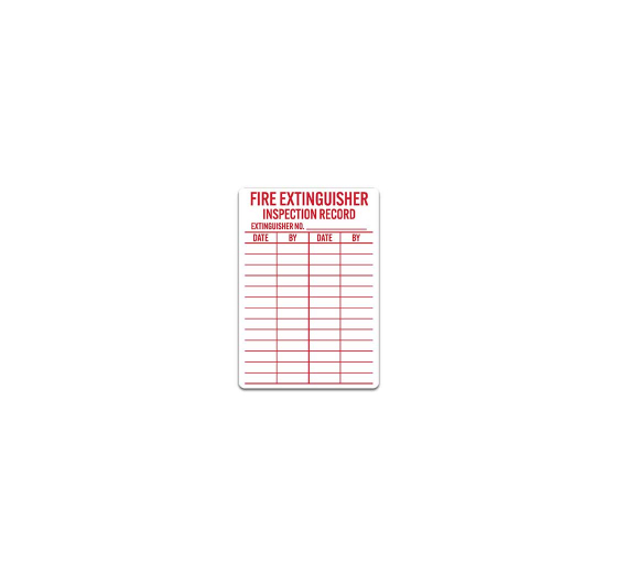Fire Extinguisher Inspection Decal (Non Reflective)