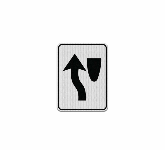 Keep Left Symbol Aluminum Sign (HIP Reflective)