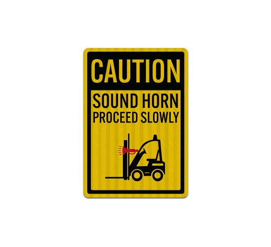 OSHA Caution Sound Horn Decal (EGR Reflective)