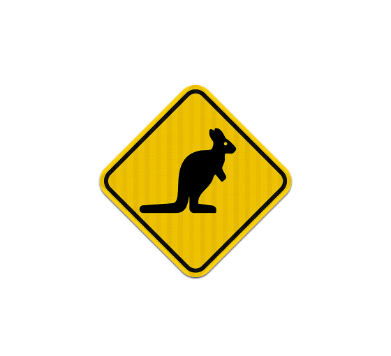 Kangaroo Road Aluminum Sign (EGR Reflective)