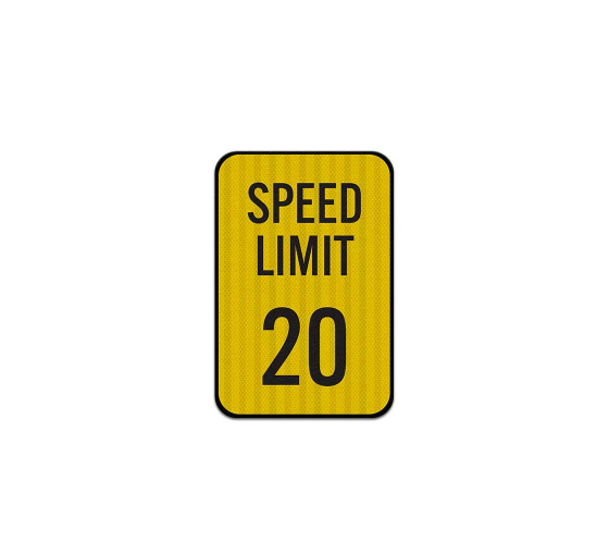 Speed Limit 20 Aluminum Sign (EGR Reflective)