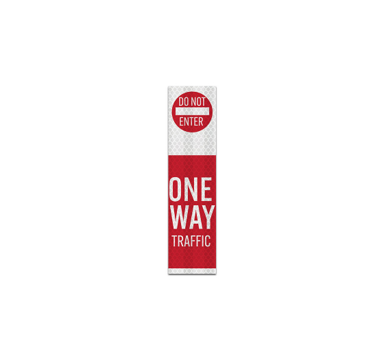 One Way Do Not Enter Decal (HIP Reflective)
