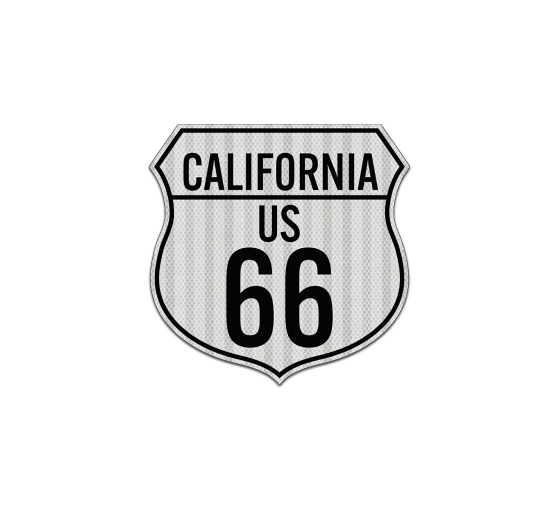 California Route Marker Shield Aluminum Sign (HIP Reflective)