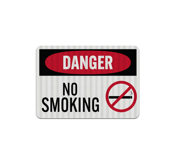 OSHA Danger No Smoking Aluminum Sign (EGR Reflective)