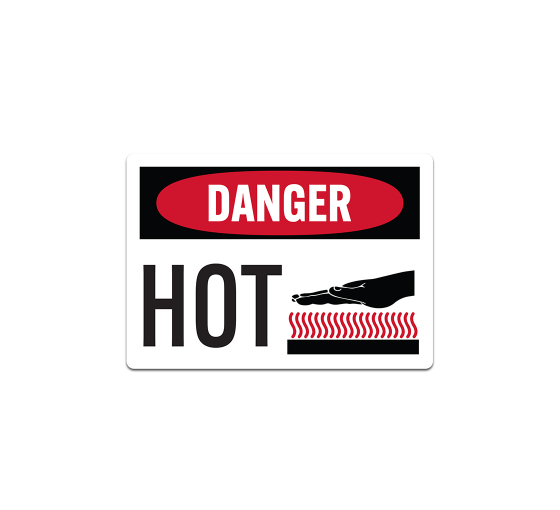OSHA Danger Hot Decal (Non Reflective)