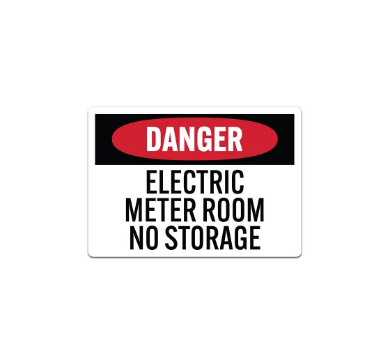Shop for OSHA Danger Electric Meter Room Decal (Non Reflective ...