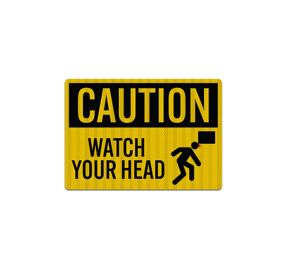 Caution Watch Your Head Decal (EGR Reflective)